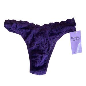 New! NWT Hanky Panky Purple Signature Lace Thong XS V-Front High Cut MSRP $24 Ma